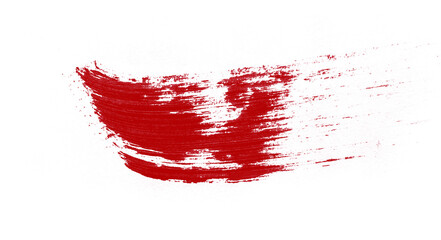 Red Paint Brush Stroke Design Element, Transparent Background