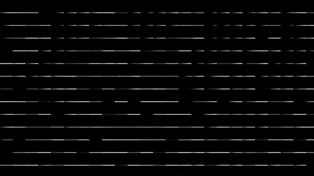 Glowing dotted horizontal lines on a black background. Glare rays flickering on the screen.