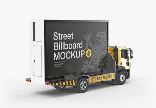 Advertising Truck Mockup