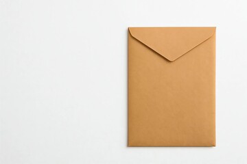 Close envelope on white background. Space for text