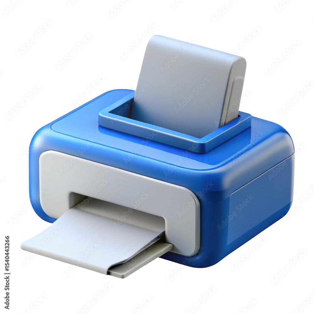 Poster 3d printer icon isolated on transparent background