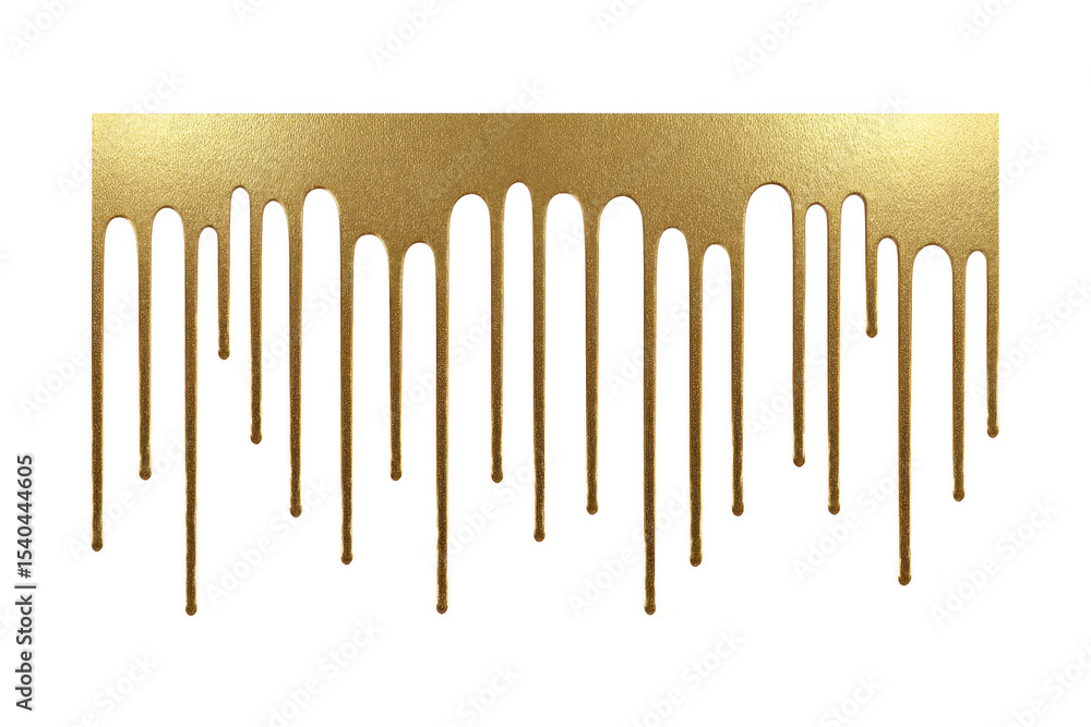 Poster gold metallic drip design creates luxurious and elegant effect, perfect for adding touch of glamour 