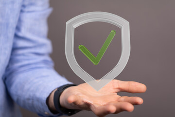 Cybersecurity shield concept.  Safeguard your data with robust protection.