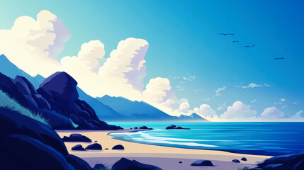 Stylized sea landscape