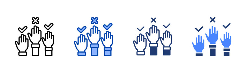 Participation icon sheet multiple style collection