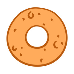 Fototapeta premium Pastry Breads and Baguettes Illustration Set