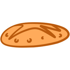 Pastry Breads and Baguettes Illustration Set