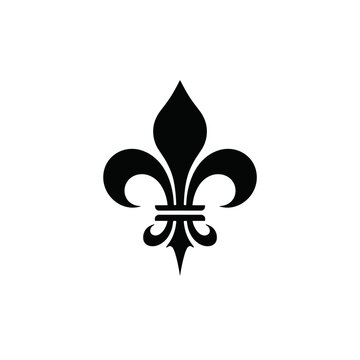 Black fleur-de-lis symbol on white background  