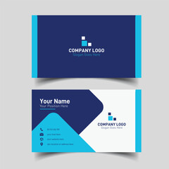 Multipurpose business card template for personal, corporate, and creative industries in blue color combination
