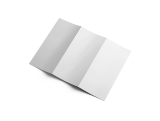 Trifold Brochure Mockup Transparent - Realistic Open & Closed Views