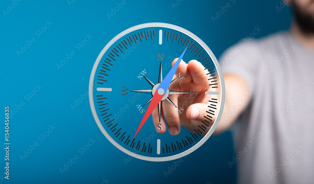 Aufkleber Navigate your future with confidence. Discover your path using this compass.