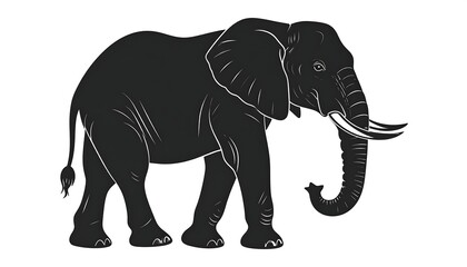 Obraz premium African Elephant Silhouette.