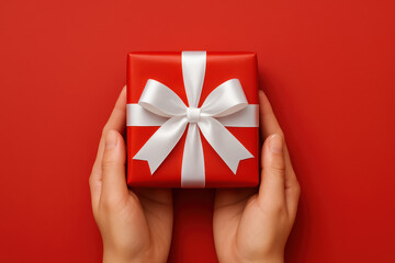 Offering a carefully wrapped gift symbolizes generosity and connection highlighting thoughtful exchange in personal or business contexts