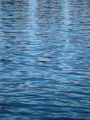 Golden blue sparkling water under the sunset