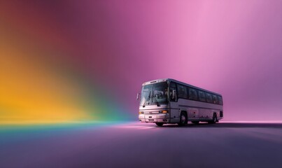 Colorful City Bus on Street