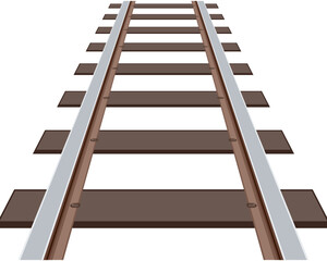 デフォルメされた線路のイラスト