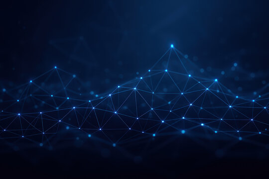 Connectivity and network integration shine through an intricate web glowing nodes and lines symbolizing data and communication