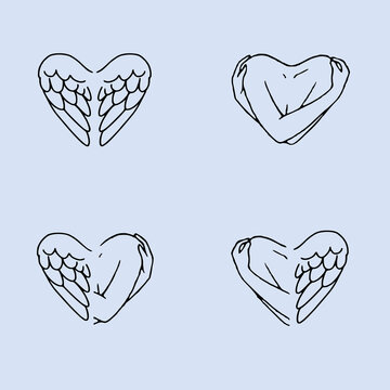 Angel Hug symbol tattoo