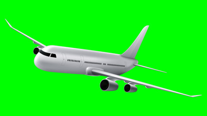 airplane on a white background
