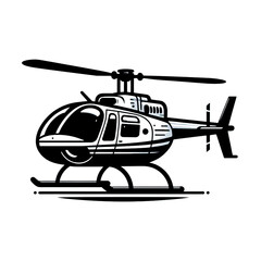 vector illustration of a helicopter, helicopter, black and white, image, vector, wallpaper