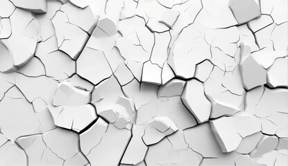 Cracked White Surface Texture