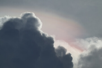 Obraz premium Iridescent Pileus Cloud on the sky