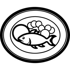 Obraz premium Seafood-platter-icon 