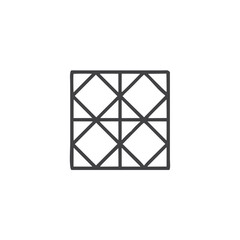 Decorative tiles icon for interior design websites, bathroom renovation blogs, home improvement applications and kitchen backsplash planning