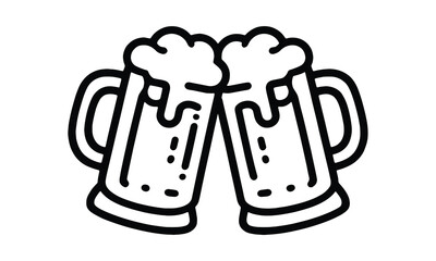 glass of beer, beer icon, beer, glass of beer isolated on white background