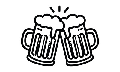 glass of beer, beer icon, beer, glass of beer isolated on white background