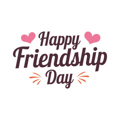 Happy Friendship Day Hearts Celebration Design for International Friends