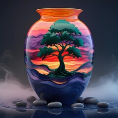 vase with flowers