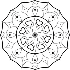 Black and White Luxury Mandala Design