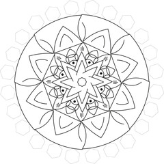 Black and White Luxury Mandala Design