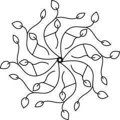 Black and White Luxury Mandala Design