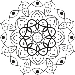 Black and White Luxury Mandala Design