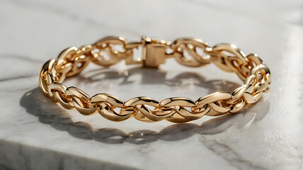 A close-up of a luxurious gold necklace with intricate design, isolated on a white background. Perfect for fashion, luxury, and accessory themes.

