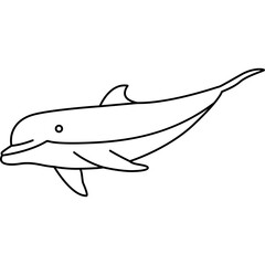 Line Cute Dolphin