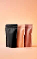 Elegant minimalist display of sealed pouches for product branding solutions