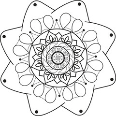 Black and White Luxury Mandala Design