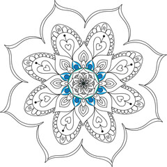 Black and White Luxury Mandala Design