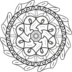 Black and White Luxury Mandala Design