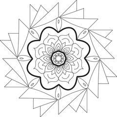 Black and White Luxury Mandala Design