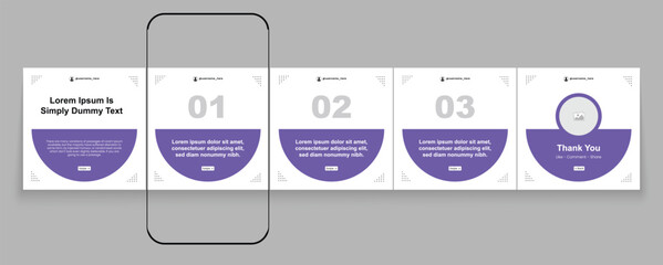 Tips Instagram social media carousel post template or LinkedIn carousel banner collection
