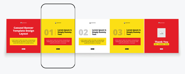 Tips Instagram social media carousel post template or LinkedIn carousel banner collection