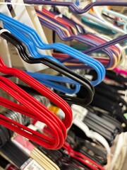 Colour hangers on a white background