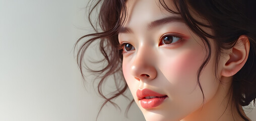 Portrait of a beautiful woman with soft lighting