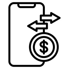 Online Transaction  Icon Element For Design