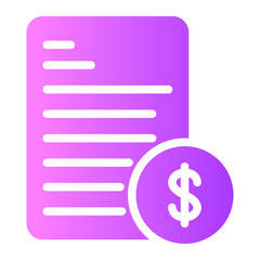 financial document gradient icon