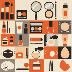 seamless geometric retro vector pattern